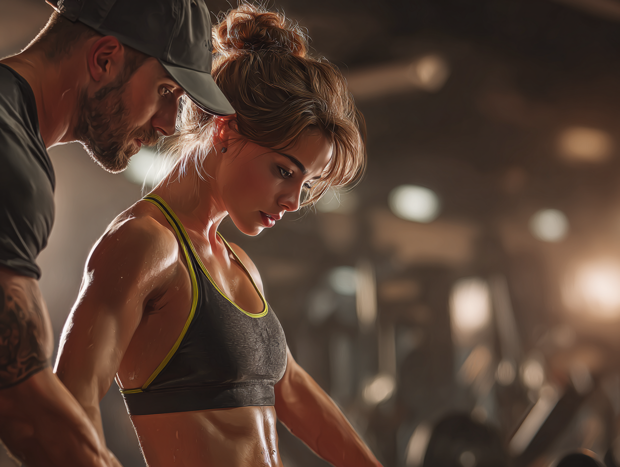 Активни хора по време на тренировка